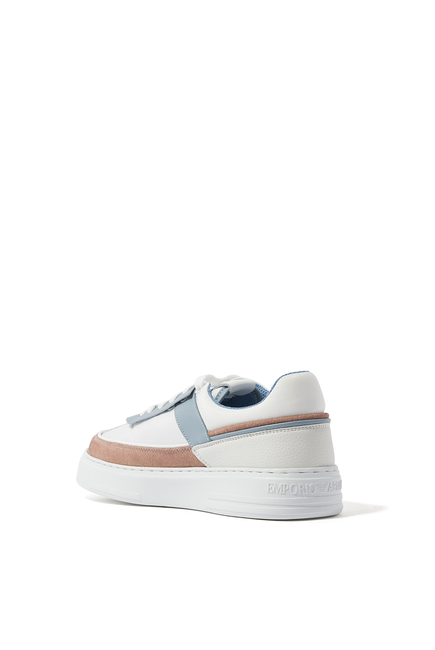 Lace-Up Suede & Nylon Sneakers